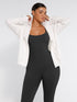 Well-in Vogue High Stretchy Seamless Sling Tummy Control Jumpsuit Removable cup pads